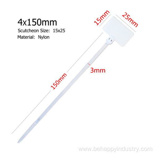 Nylon Cable Ties Tag Labels Plastic Loop Ties